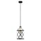Z-Lite Malcalester 1 Light Mini Pendant, Matte Black & Olde Brass 481MP-MB-OBR - alternate 4